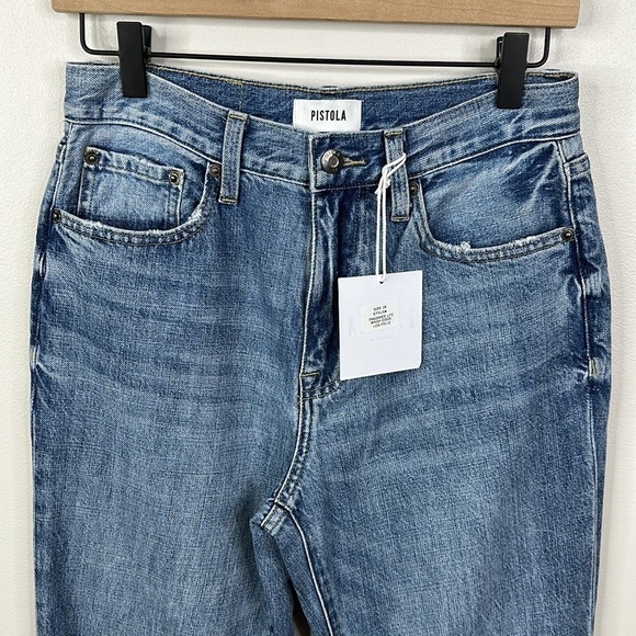 Pistola Presley Destroyed High Waist Relaxed Jeans in Los Feliz Women's Size 26 - Picture 2 of 6